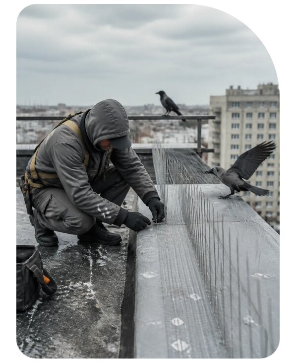 Защита от ворон под ключ в Мегионе по цене от 5213 р. | Сенат-Мго